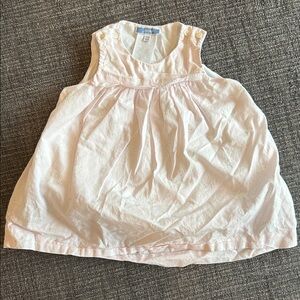 Jacadi Light Pink Baby Dress with Bird Print